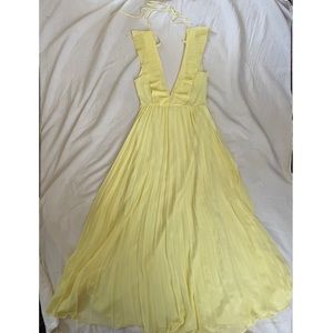 Zara pleated backless maxi dress